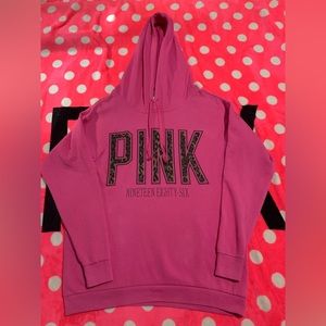 VS Pink cheetah oversized pullover Sz s